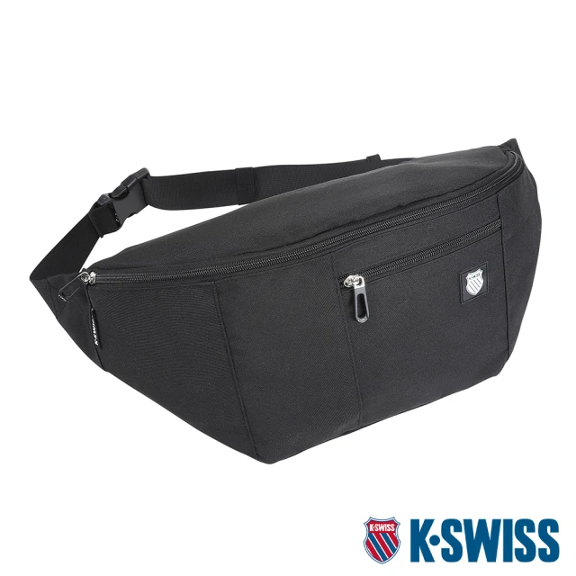 K-SWISS 運動腰包-大 Fanny Pack Large-黑(BG312-008)