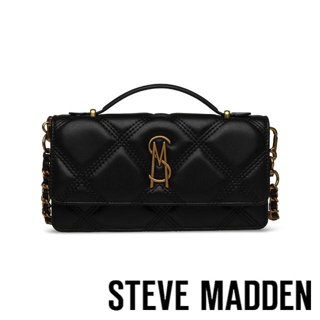 【steve madden】BJEFFA 菱格信封手提斜背包(黑色)