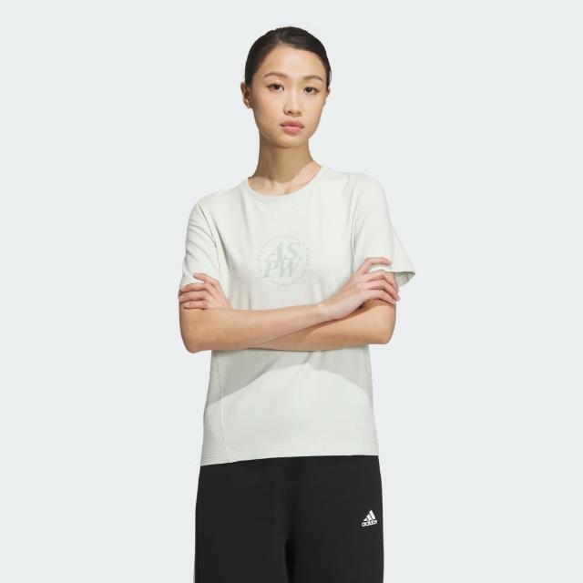 【adidas 愛迪達】LOUNGE 短袖上衣 T恤 女 JJ1570