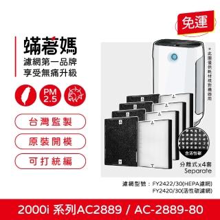 【著媽】高效型濾網4入優惠組(適用 PHILIPS 飛利浦 AC2889/80 AC2889 智慧抗敏空氣清機)