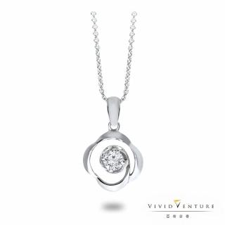 【Vividventure 亞帝芬奇】20分 天然鑽石 項鍊 愛的漣漪(銀臺+銀鍊)