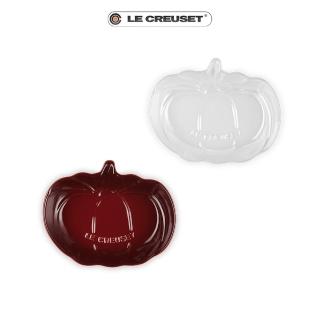 【Le Creuset】瓷器南瓜盤 16cm(珠光白/醇酒紅)