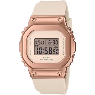 【CASIO 卡西歐】G-SHOCK 奢華玫瑰金時尚電子錶 情人節 禮物(GM-S5600UPG-4/速)