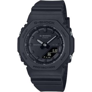 【CASIO 卡西歐】G-SHOCK WOMEN 八角防護構造雙顯錶 情人節 禮物(GMA-P2100BB-1A/速)