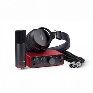 【Focusrite】Scarlett 4th Gen 第4代 Solo Studio 錄音介面套組 含 USB 線以及麥克風線(公司貨保證)