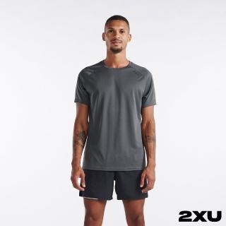 【2XU】男 Aero運動短袖上衣(炭灰/反光黑)