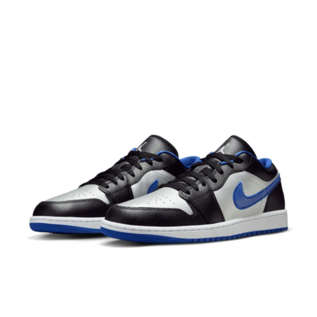 NIKE 耐吉 休閒鞋 男鞋 運動鞋 AIR JORDAN 1 LOW 黑銀藍 553558-007(3B3534)