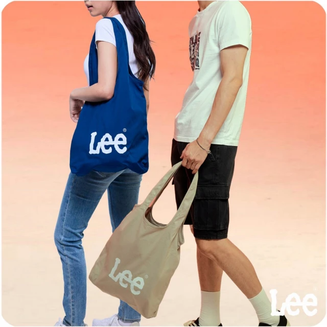 Lee 男女同款 肩背包 / 輕量可收納 經典LOGO 手提包 購物袋 共2色(LB424008169 /LB424008179)