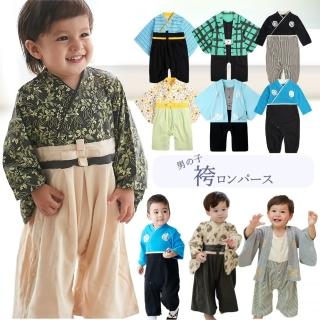 【baby童衣】男寶寶連身衣 嬰兒和服 日式經典造型和服 37303(童裝)