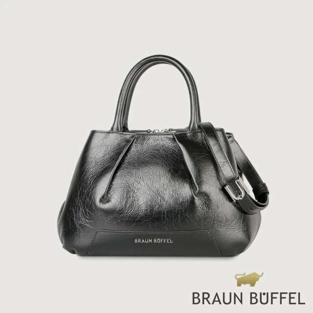 BRAUN BUFFEL 德國小金牛 台灣總代理 安娜格 斜背包-黑色(BF827-57-BK)