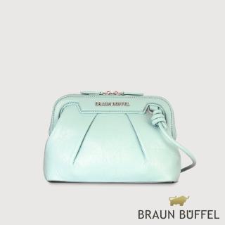 【BRAUN BUFFEL 德國小金牛】福利出清品 安娜格 手拿包-湖水藍(BF827-02-ABL) 女包送禮推薦
