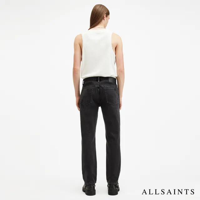 【ALLSAINTS】REID 中腰硬挺直筒牛仔褲-黑 M025EB(直筒版型- 30周年全新改版)