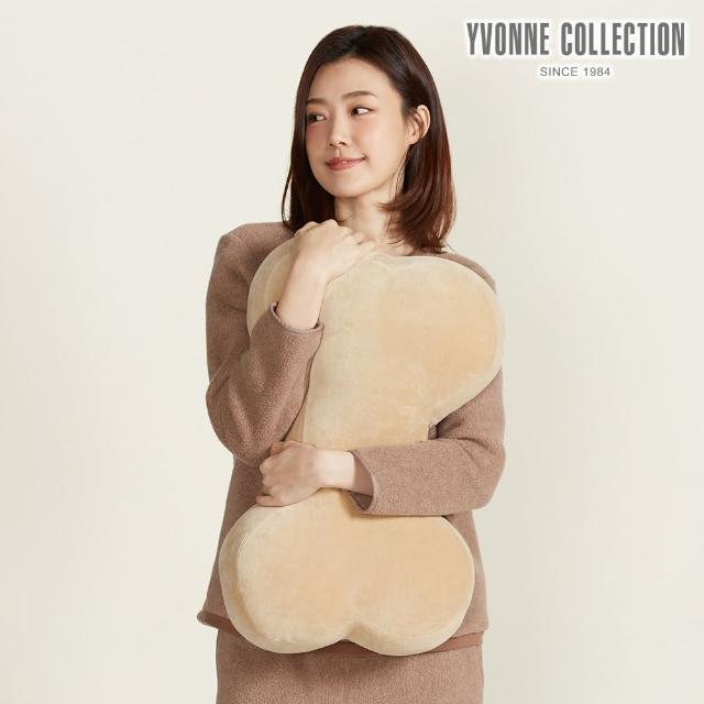 【YVONNE 以旺傢飾】雙11 素面中骨頭抱枕-蜜茶棕