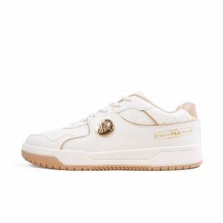 【FILA】Fl1c922y177 男 休閒鞋 板鞋 學院風 潮流 舒適 透氣 輕量 奶茶白(1-C922Y-177)