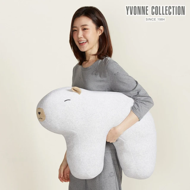 YVONNE 以旺傢飾 親子水豚方形抱枕-暮光綠(45x45