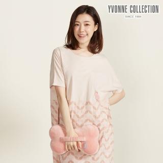 【YVONNE 以旺傢飾】素面車用骨頭頸枕-薔薇粉