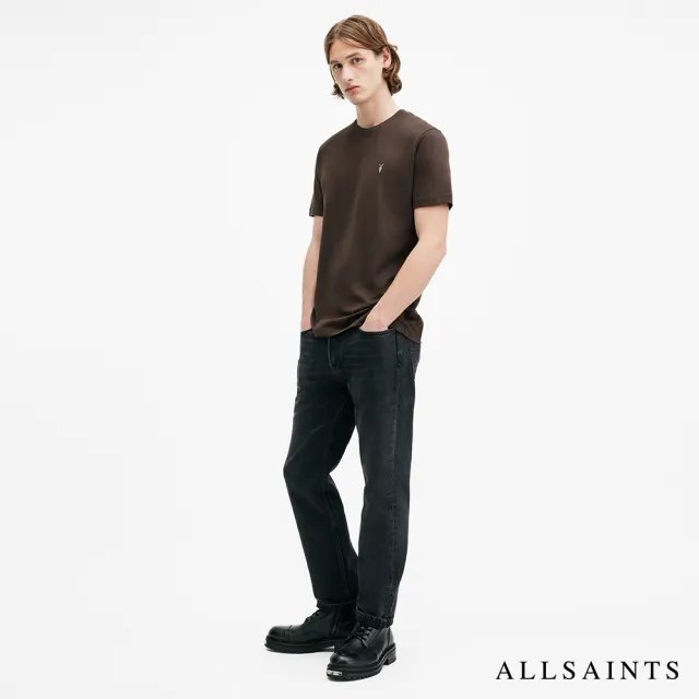 【ALLSAINTS】BRACE 純棉柔軟厚實公羊頭骨短袖T恤-棕色 M030JB(修身版型)