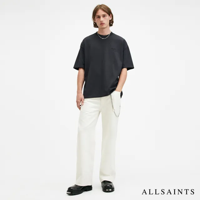 【ALLSAINTS】XANDER 純棉寬鬆LOGO短袖T恤-深灰 M006PB(寬鬆版型)