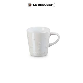 【Le Creuset】星塵之光瓷器V馬克杯330ml(珠光白)