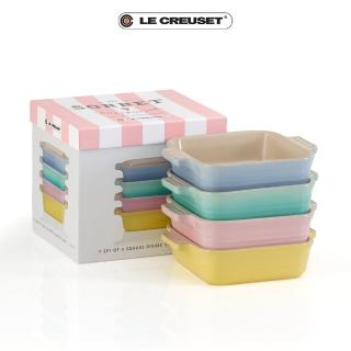 【Le Creuset】雪酪系列方形烤盤組13cm-4入