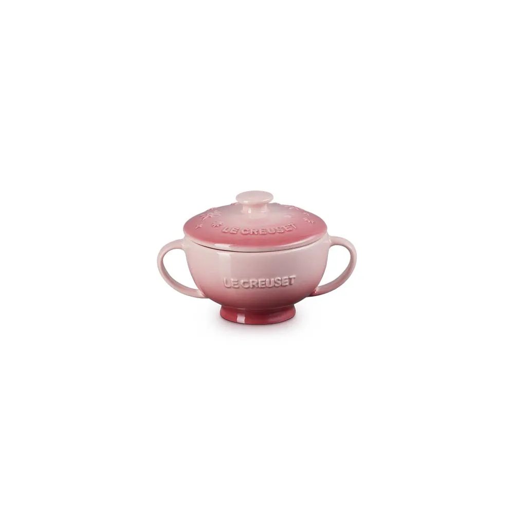 【Le Creuset】星塵之光瓷器雙耳湯碗200ml(櫻花粉)