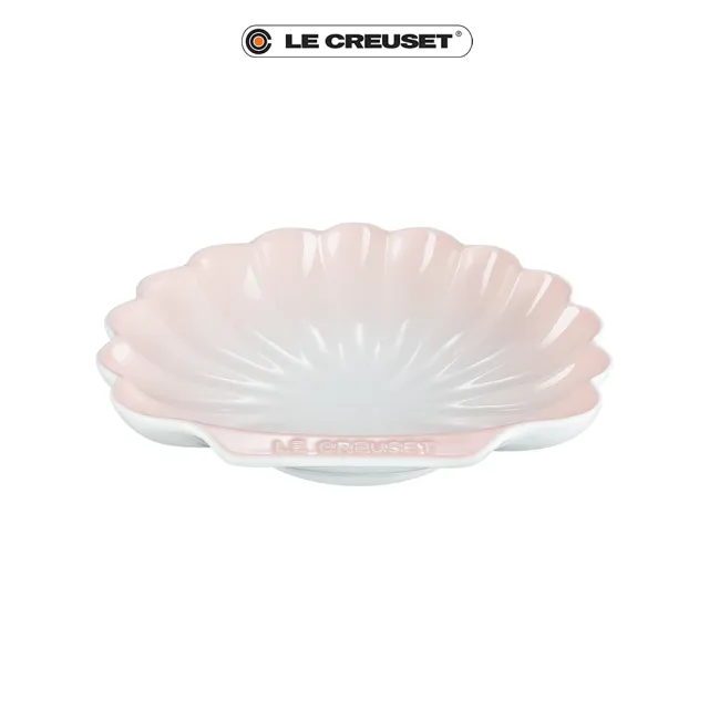 【Le Creuset】瓷器貝殼盤-中(淡粉紅)