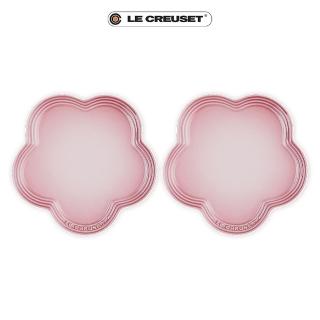 【Le Creuset】瓷器花型盤-大-2入(櫻花粉)