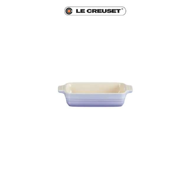 【Le Creuset】瓷器長方烤盤18cm(粉彩紫)