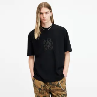 【ALLSAINTS】BELOW 厚實純棉寬鬆LOGO短袖T恤 M031PB(寬鬆版型)