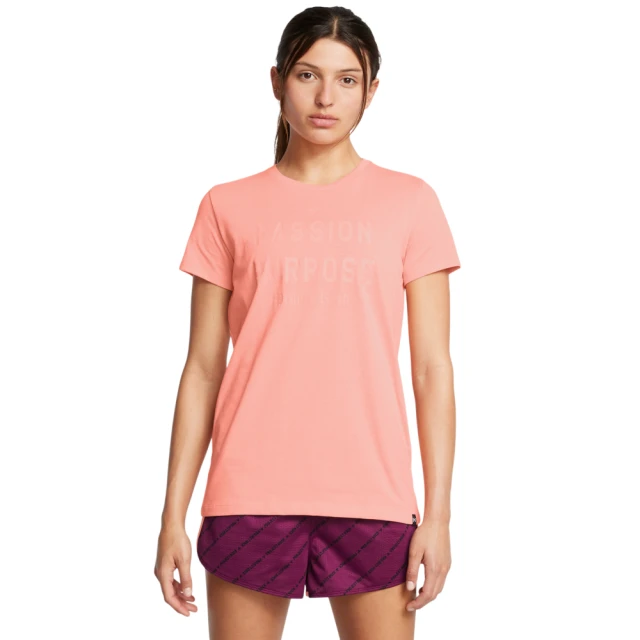 UNDER ARMOUR UA 女 Pjt Rock HWT Passion 短袖T-Shirt_1387500-896(粉橘色)