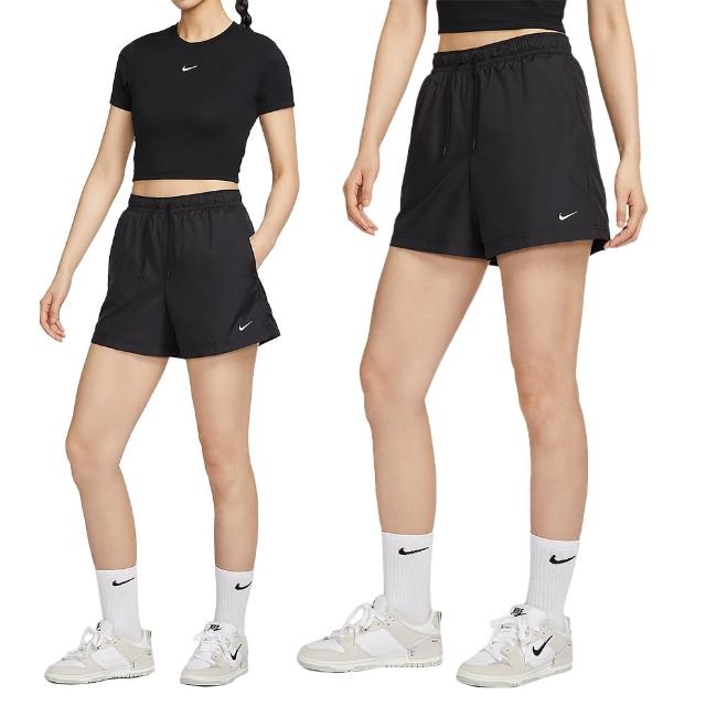 【NIKE 耐吉】Nike AS W NSW MR ESSNTL WVN Short 女款 黑色 運動 休閒 短褲 FV7558-010