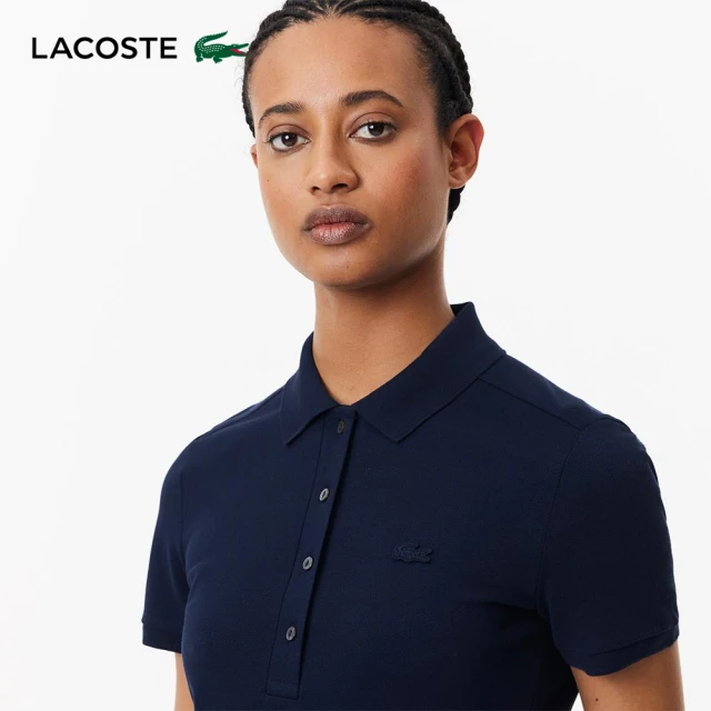 LACOSTE 女裝-美麗諾羊毛針織圓領長袖毛衣(花紗灰)好