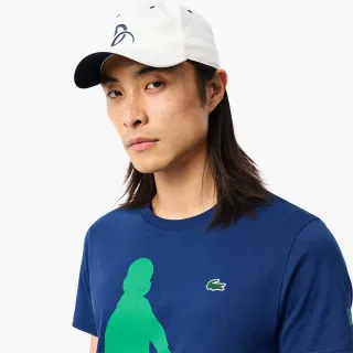 【LACOSTE】男裝-Lacoste Tennis x Novak Djokovic 短袖T恤&帽子套組(深藍色)