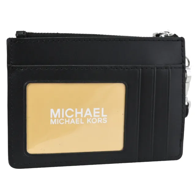 【Michael Kors】多功能手提式信用卡證件名片鑰匙零錢包(黑桃)