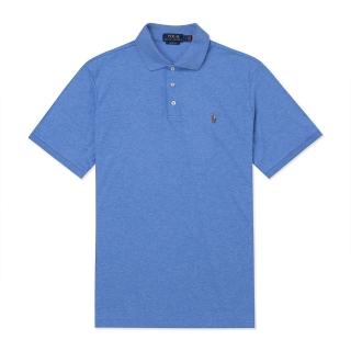 【RALPH LAUREN】RL POLO 經典刺繡小馬透氣排汗短袖Polo衫 上衣-水藍色(PIMA棉/CUSTOMSLIMFIT/平輸品/)
