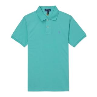 【RALPH LAUREN】RL POLO 經典刺繡小馬短袖Polo衫-青年款-湖水綠色 上衣(青年款/平輸品)