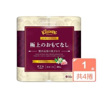【日本Kleenex】極致奢華印花捲筒衛生紙4捲/串