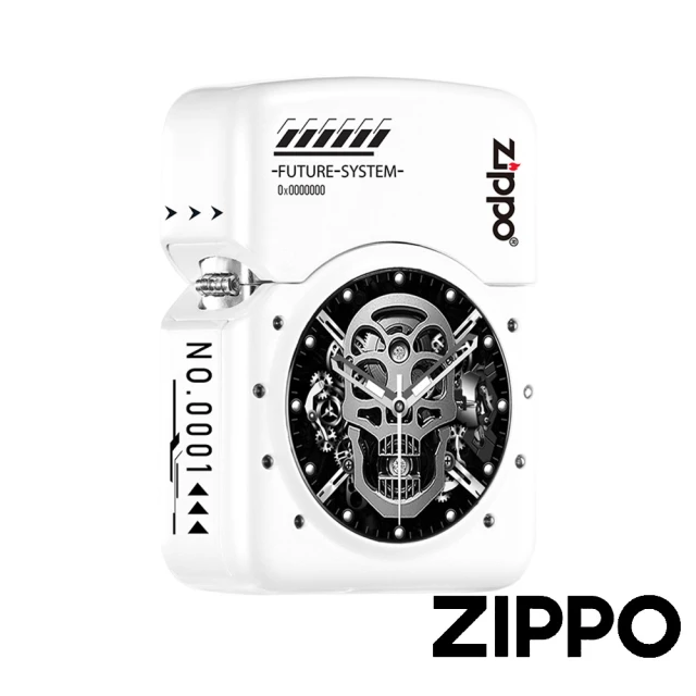 Zippo Future精靈防風打火機-白 +贈125ml打火機專用油(美國防風打火機)