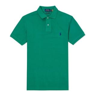 【RALPH LAUREN】RL POLO 經典刺繡小馬短袖Polo衫-草綠色 上衣(CUSTOM SLIM FIT/平輸品/)