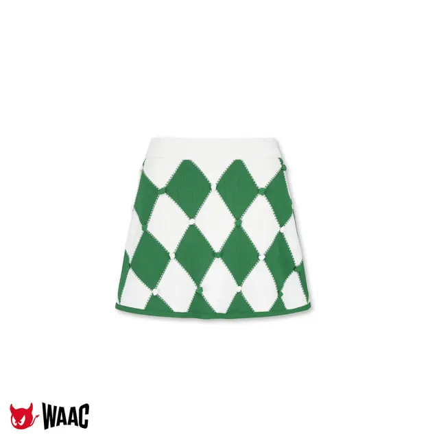 【WAAC】ARGYLE A LINE KNIT SKIRT 女士 針織短裙(WWWAA23605-GRX)