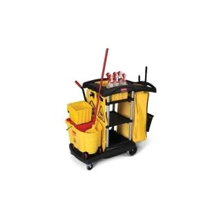 【Rubbermaid】大容量清潔推車(FG9T7200BLA)