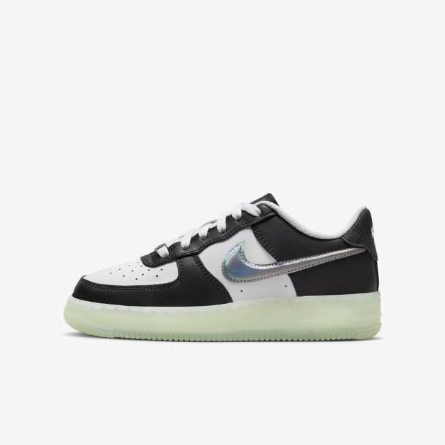 【NIKE 耐吉】Air Force 1 Low GS 大童 休閒鞋 運動 龍年 CNY 夜光 白黑(FZ5529-103)