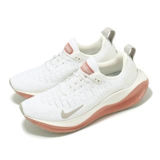 【NIKE 耐吉】慢跑鞋 Wmns ReactX Infinity Run 4 女鞋 米白 玫瑰金 防潑水 運動鞋(DR2670-106)