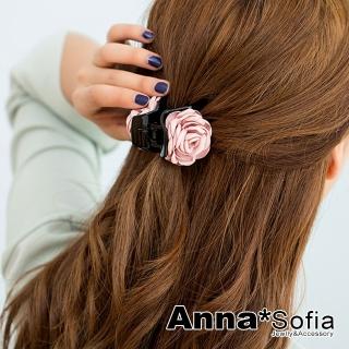 【AnnaSofia】鯊魚夾髮飾髮夾小髮抓-馨朵圓瓣 現貨(甜粉系)