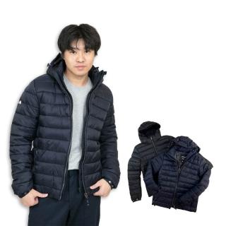 【Superdry】極度乾燥 羽絨外套 化纖外套 男外套 科技棉 連帽 羽絨衣 單拉鍊 帽可拆(9325)