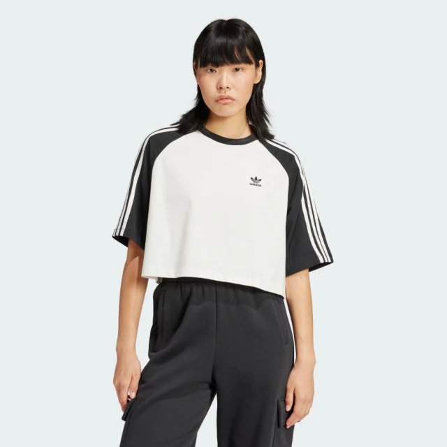 adidas 愛迪達 短袖上衣 女款 運動 三葉草 SST TEE 黑白 IZ2828