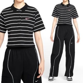 【NIKE 耐吉】AS W NSW SS Polo Top GCEL 女款 黑白色 條紋 短袖 上衣 HM4649-010