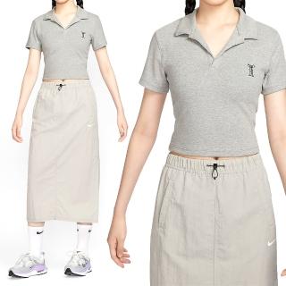 【NIKE 耐吉】AS W NSW SS Polo Top OPP1 女款 灰色 休閒 運動 短袖 上衣 HJ6852-063