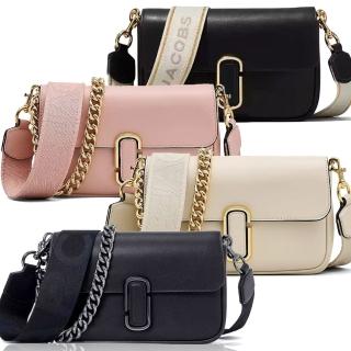 【MARC JACOBS 馬克賈伯】專櫃款 THE J MARC 牛皮翻蓋三用手拿/肩背/斜揹包(4色任選)