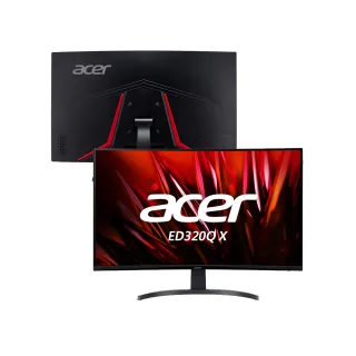 【Acer 宏碁】A 福利品 ED320Q X 32型 VA 240Hz 曲面電競螢幕(1500R/內建喇叭)